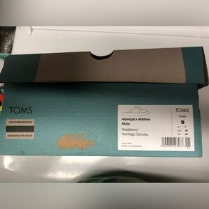 Toms Alpargata Mallow Mule- Raspberry, Women’s Size 9